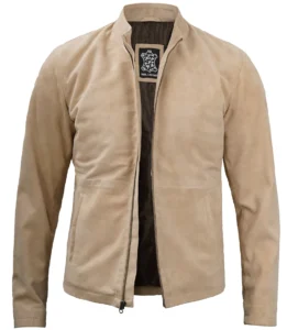 Men's Camel Brown Suede Jacket